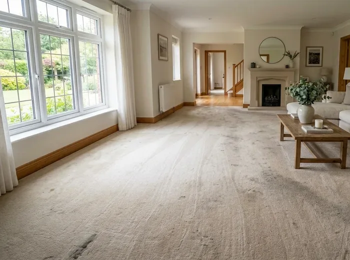 Dull worn floor before cleaning and care